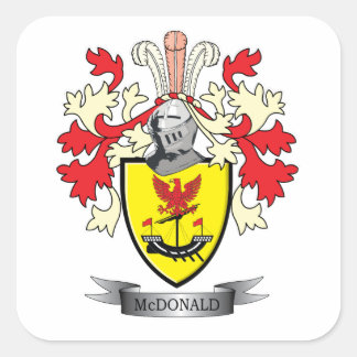 Sticker Carré Armoiries de McDonald Family Crest
