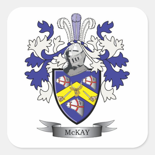 Sticker Carré Armoiries de McKay Family Crest (Devant)