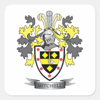 Sticker Carré Armoiries de Mitchell Family Crest