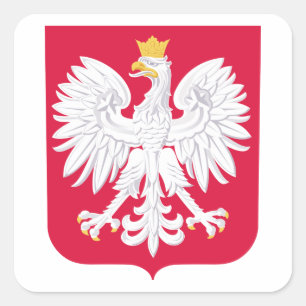 Sticker Carré Armoiries De Pologne