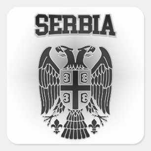 Sticker Carré Armoiries de Serbie