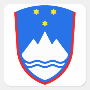 Sticker Carré Armoiries de Slovénie