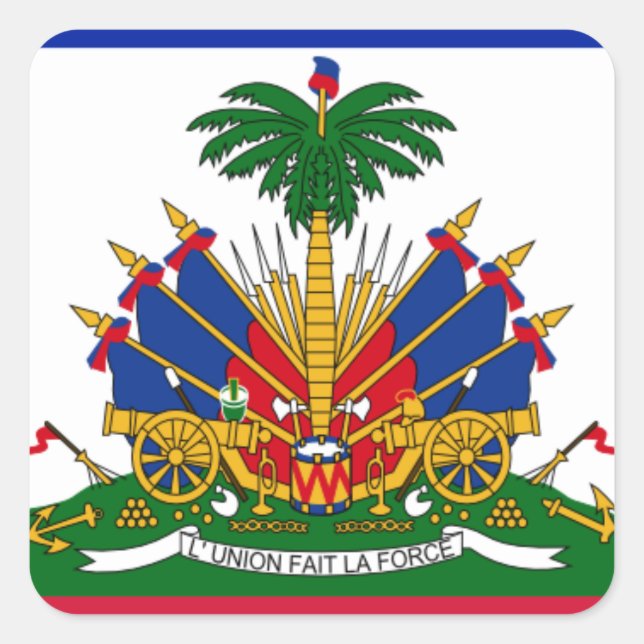 Sticker Carré Armoiries d'Haïti (Devant)