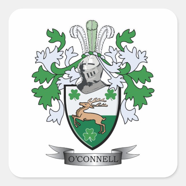 Sticker Carré Armoiries d'O'Connell (Devant)