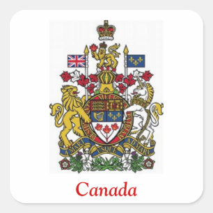 Sticker Carré Armoiries du Canada