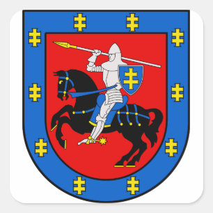 Sticker Carré Armoiries du comté de Vilnius