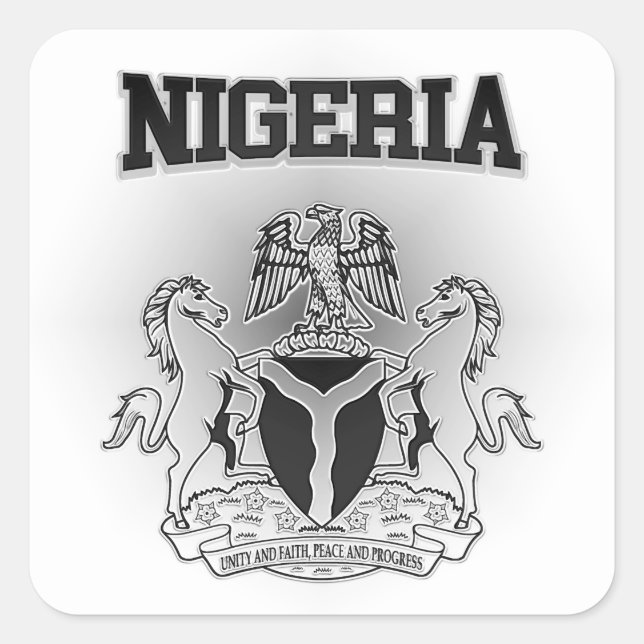 Sticker Carré Armoiries du Nigéria (Devant)