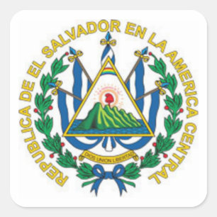 Sticker Carré Armoiries du Salvador