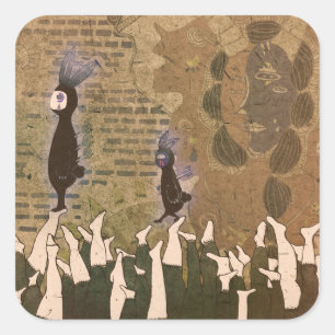 Sticker Carré Arrêt des pas 2012