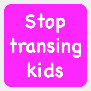 Sticker Carré Arrêter la transmission des enfants