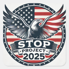 Sticker Carré Arrêter le projet 2025