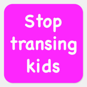 Sticker Carré Arrêtez de transmettre des enfants