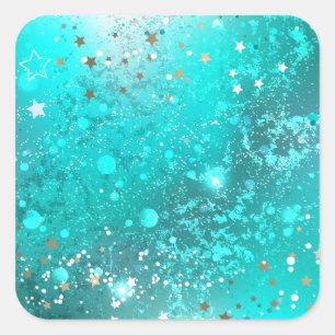 Sticker Carré Arrière - plan à huile Turquoise de la menthe