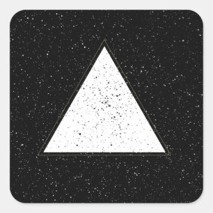Sticker Carré Arrière - plan blanc de noir de triangle de