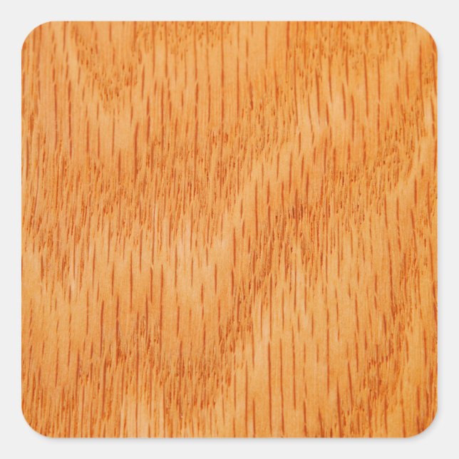 Sticker Carré Arrière - plan de bois - Grain de bambou lisse Cus (Devant)