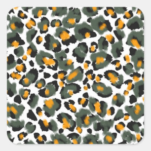 Sticker Carré Arrière - plan de texture Poster de animal Leopard