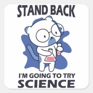 Sticker Carré Arrière-plan - Expérience d'un scientifique adorab