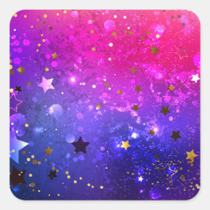 Sticker Carré Arrière - plan rose brillant