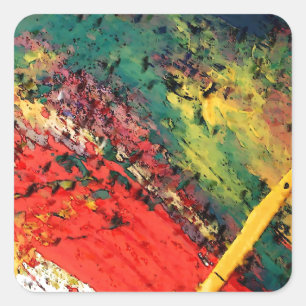 Sticker Carré Art Abstrait