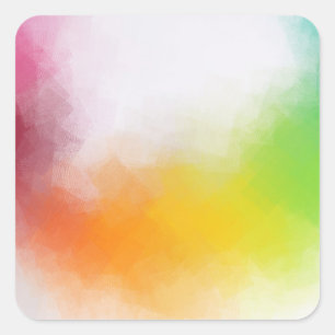 Sticker Carré Art Abstrait moderne Blank Modèle rose rouge jaune