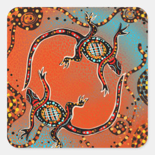 STICKER CARRÉ ART AUSTRALIEN