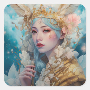 Sticker Carré Art de l'Imaginaire de la Reine des neiges