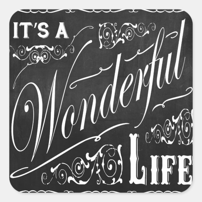 Sticker Carré art de Noël (Devant)