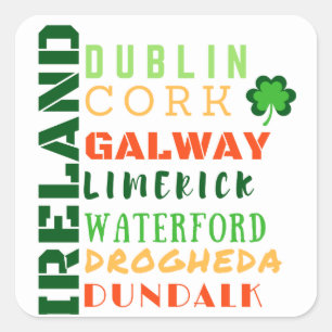 STICKER CARRÉ ART DU MÉTRO IRLANDAIS