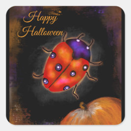 STICKER CARRÉ ART LADYBUG