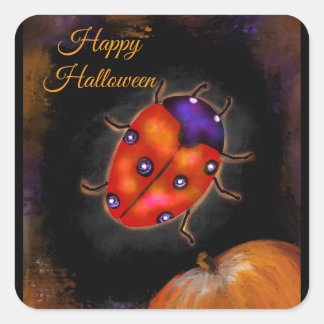 STICKER CARRÉ ART LADYBUG