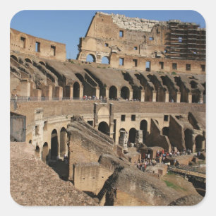 Sticker Carré Art romain. Le Colosseum ou Flavien