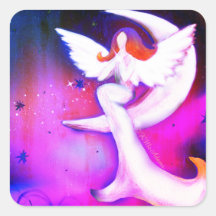 Art rose Angel Moon Stars par Kristy McAdams