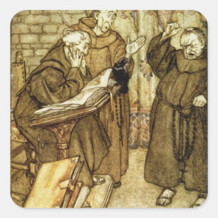 Sticker Carré Arthur Rackham  Illustration de 'La mâchoire de Rh