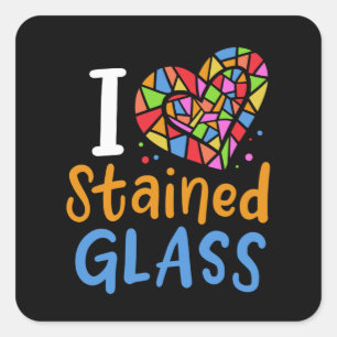 Sticker Carré Artiste en verre tendu