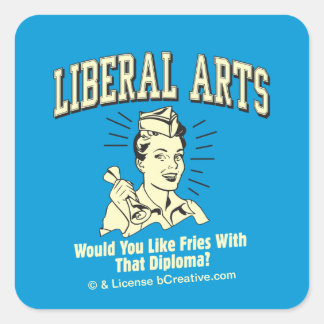 Sticker Carré Arts Libéraux : Comme Fries Avec Diplôme