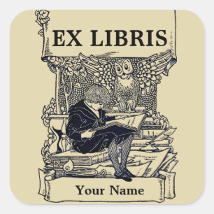 Sticker Carré Arts vintages Et Artisanat Style Ex Libris Modèle