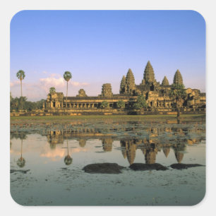 Sticker Carré Asie, Cambodge, Siem Reap. Angkor Wat. 2