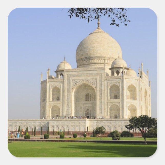 Sticker Carré Asie, Inde, Uttar Pradesh, Agra. Le Taj 7 (Devant)