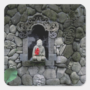 Sticker Carré Asie, Indonésie, Bali. Un sanctuaire de Bouddha