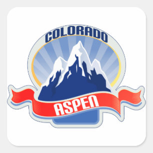 Sticker Carré Aspen, Colorado