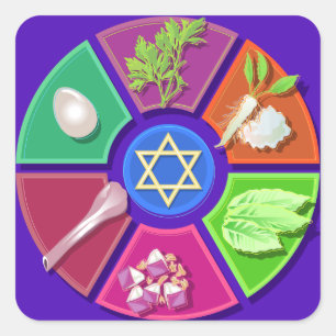 Sticker Carré assiette de seder