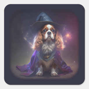 Sticker Carré Assistant Blenheim Cavalier King Charles
