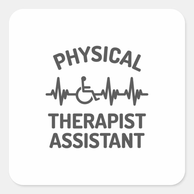 Sticker Carré Assistant en physiothérapie, PTA (Devant)