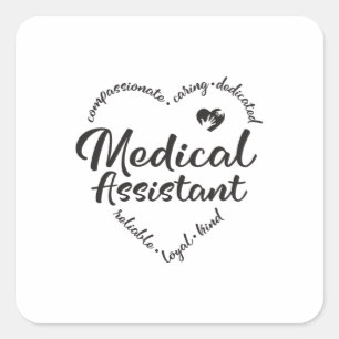 Sticker Carré Assistante Médicale, MA