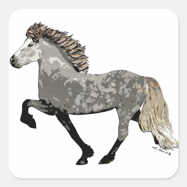 Sticker Carré Astrid Art déco (Devant)