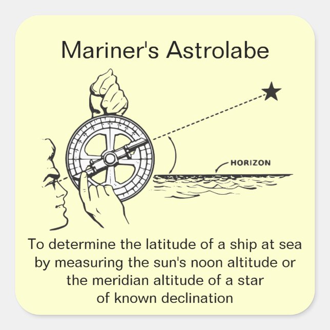 Sticker Carré Astrolabe de Mariner (Devant)