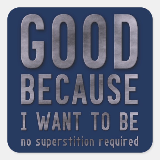 Sticker Carré athée (Devant)