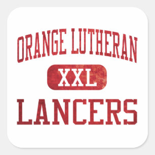 Sticker Carré Athlétisme luthérien orange de Lancers