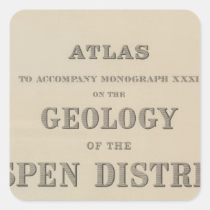 Sticker Carré Atlas de page titre à la géologie