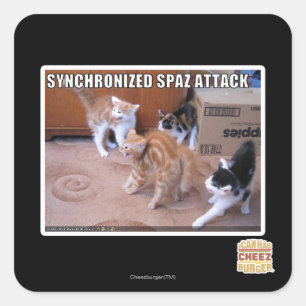 Sticker Carré Attaque Spaz Sychronisée